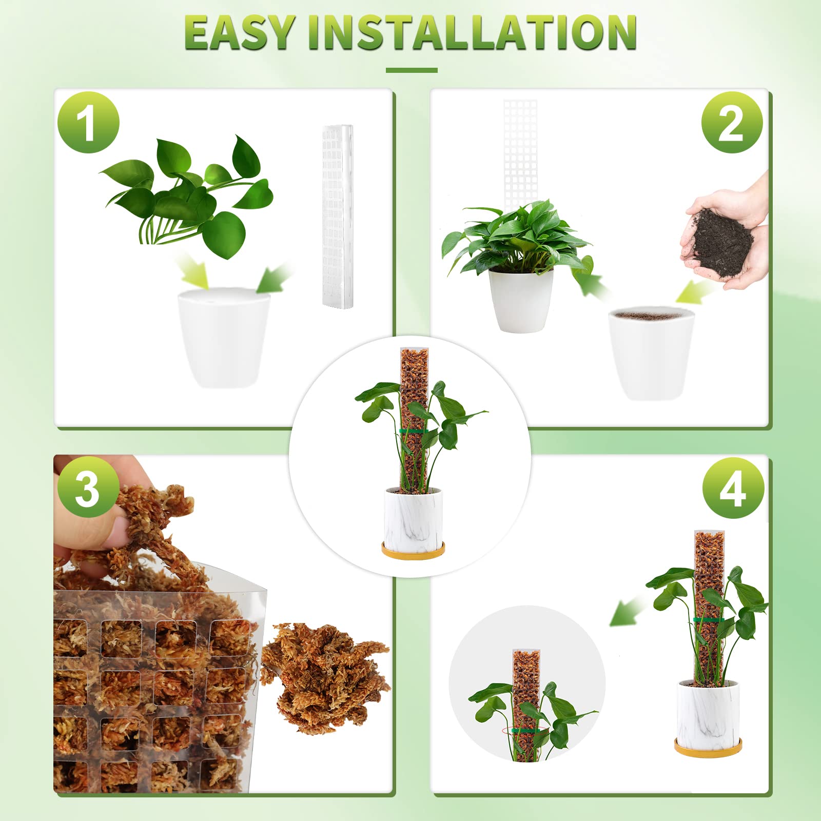 Moss Poles Plants Plant Suppor - Sphagnum Moss Dry recension och pris