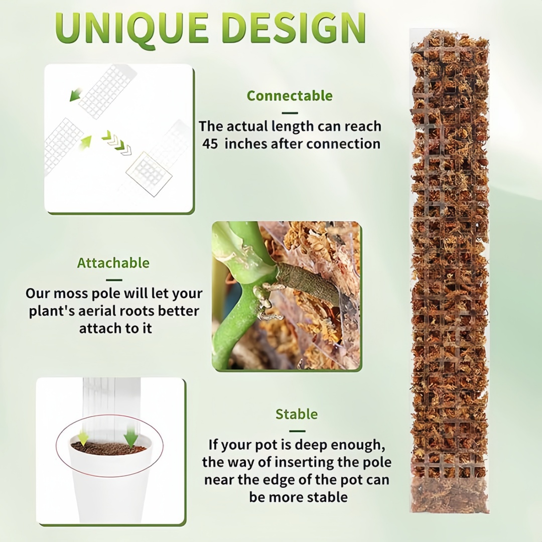 Moss Pole Plastic Plant Stand  - Sphagnum Moss Dry recension och pris