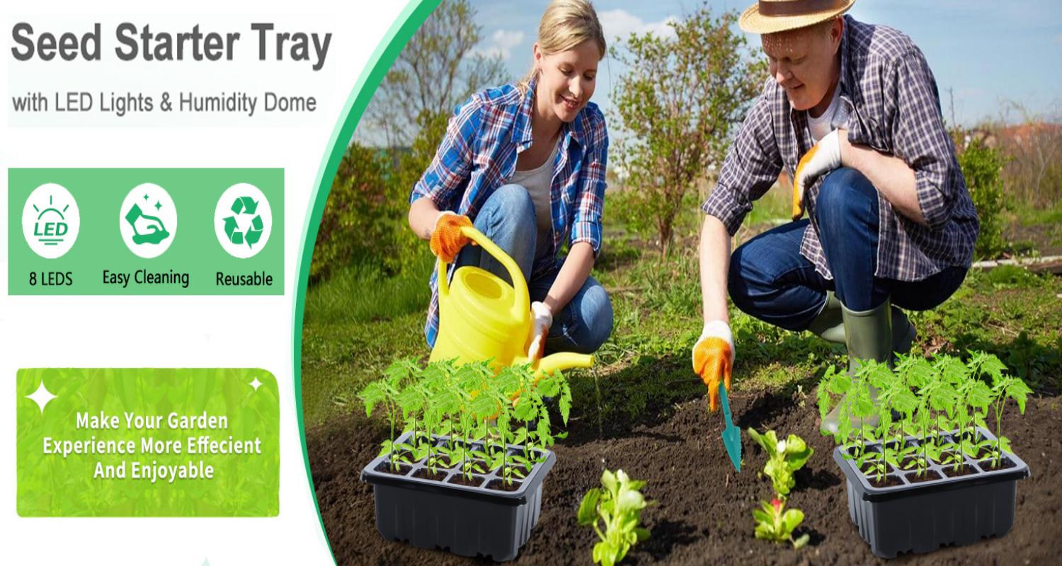 Seed starter tray with grow li - Humidity Dome Kit recension och pris