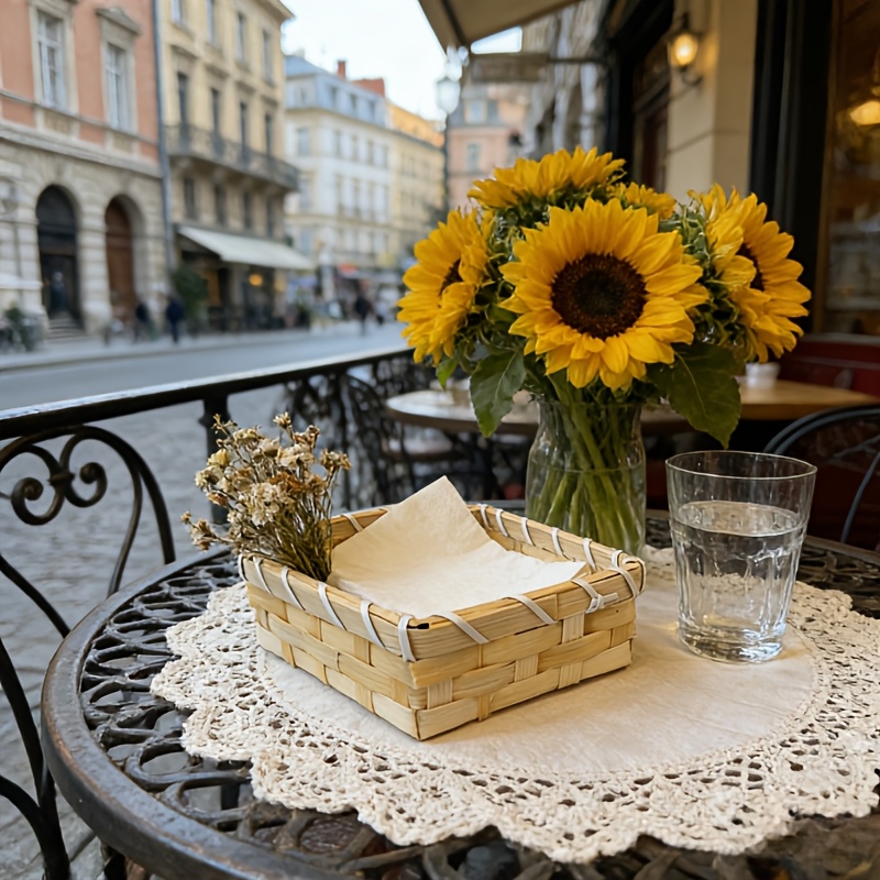 Handwoven Bamboo Napkin Basket - Agar Tissue Culture recension och pris