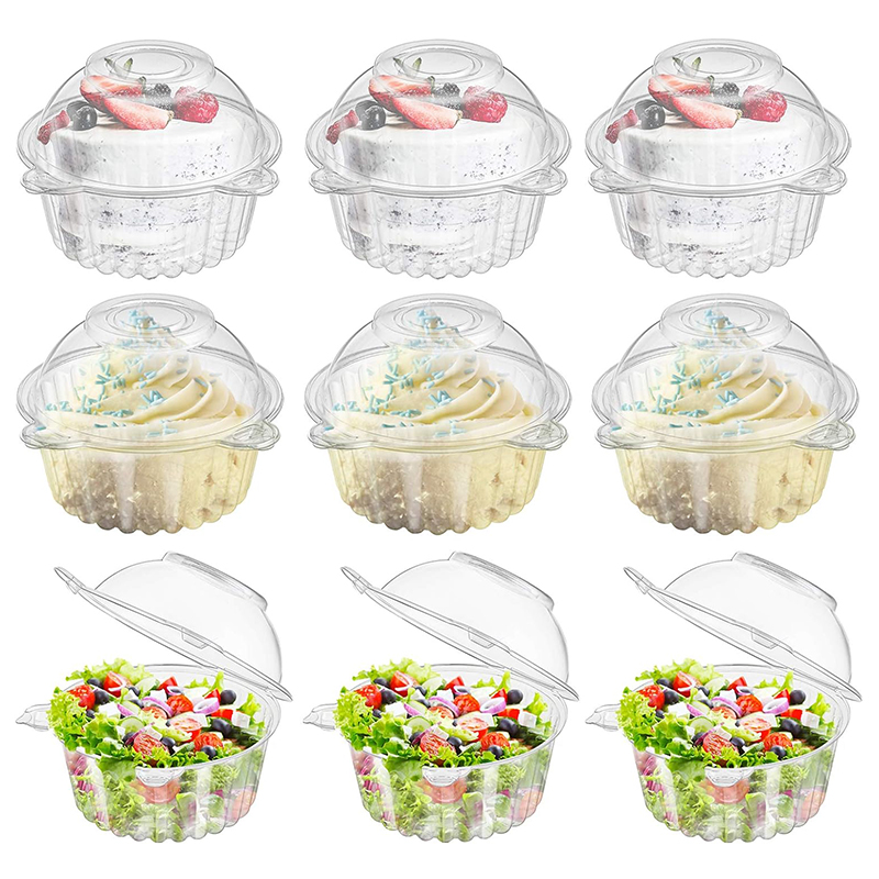 10pcs Cupcake Packaging Boxes  - Plastic Dome Clear recension och pris