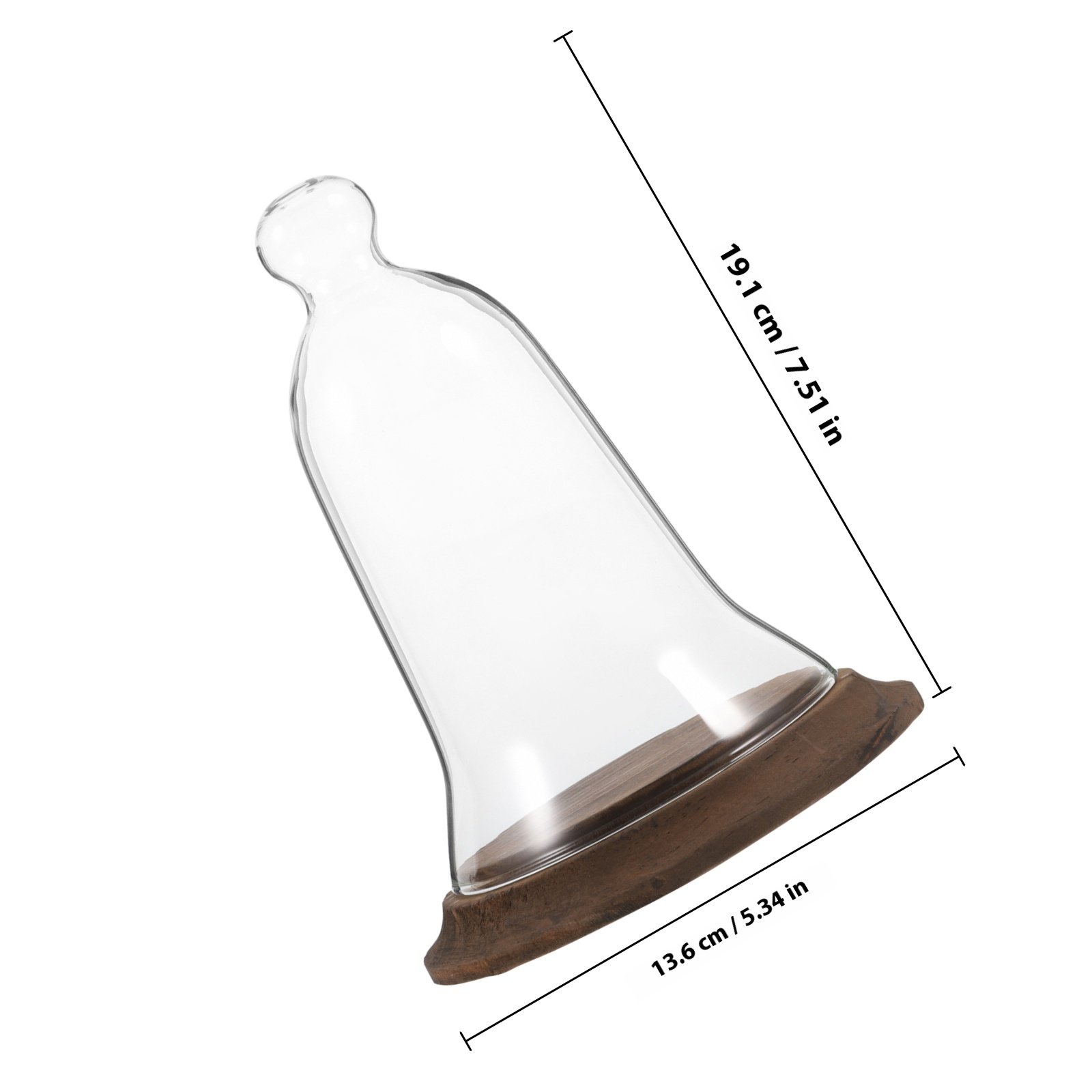 Clear Glass Cloche Dome High B - Plastic Dome Clear recension och pris