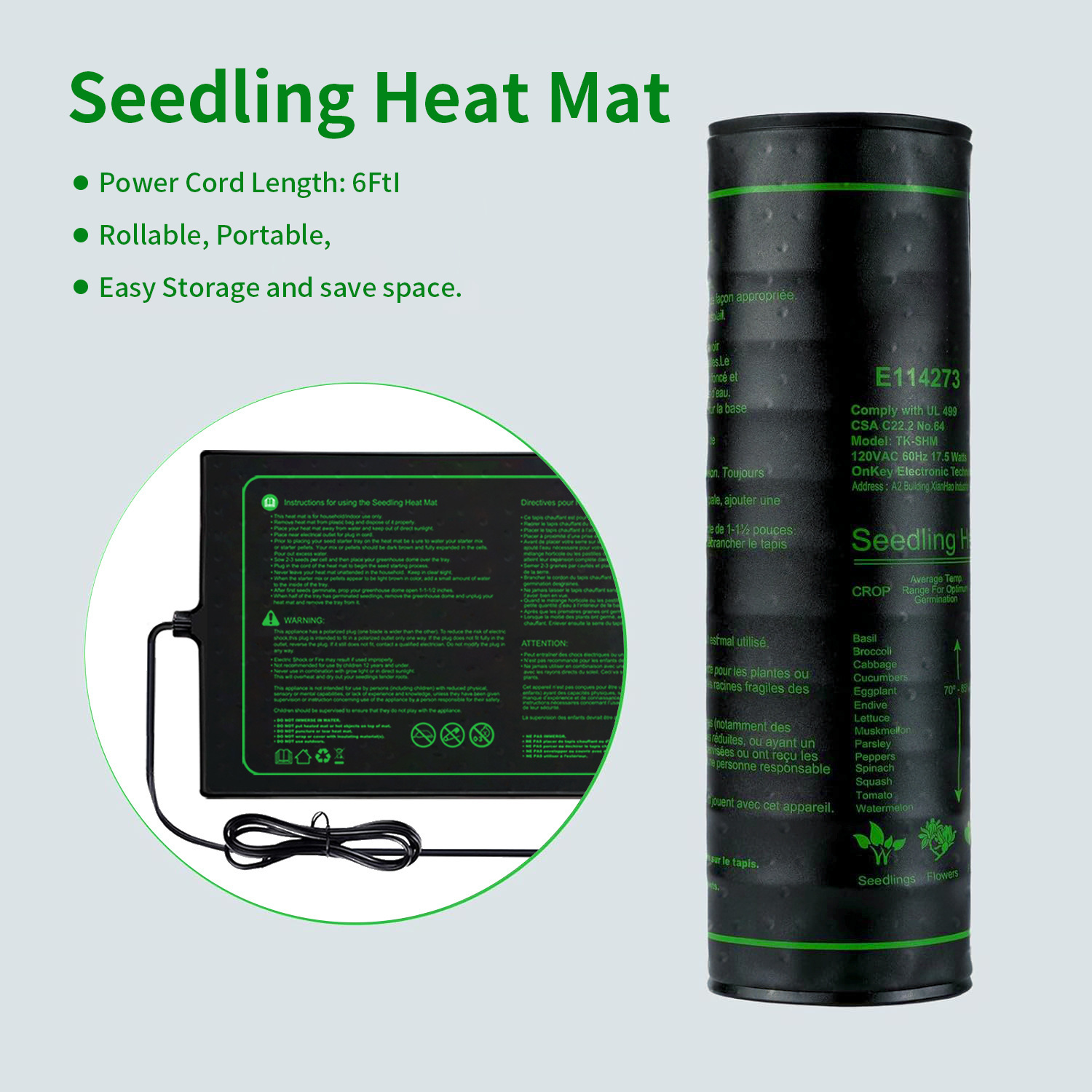 Two-pack 20x10Inch Seedling He - Heat Mat Seedling recension och pris