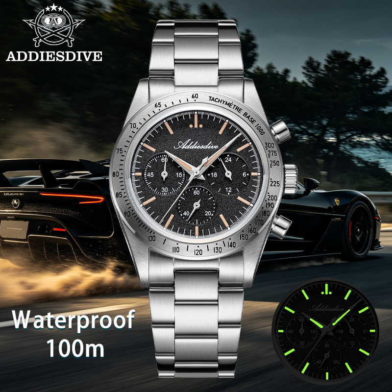 ADDIESDIVE 0S20 Chronograph Qu - Plastic Dome Clear recension och pris