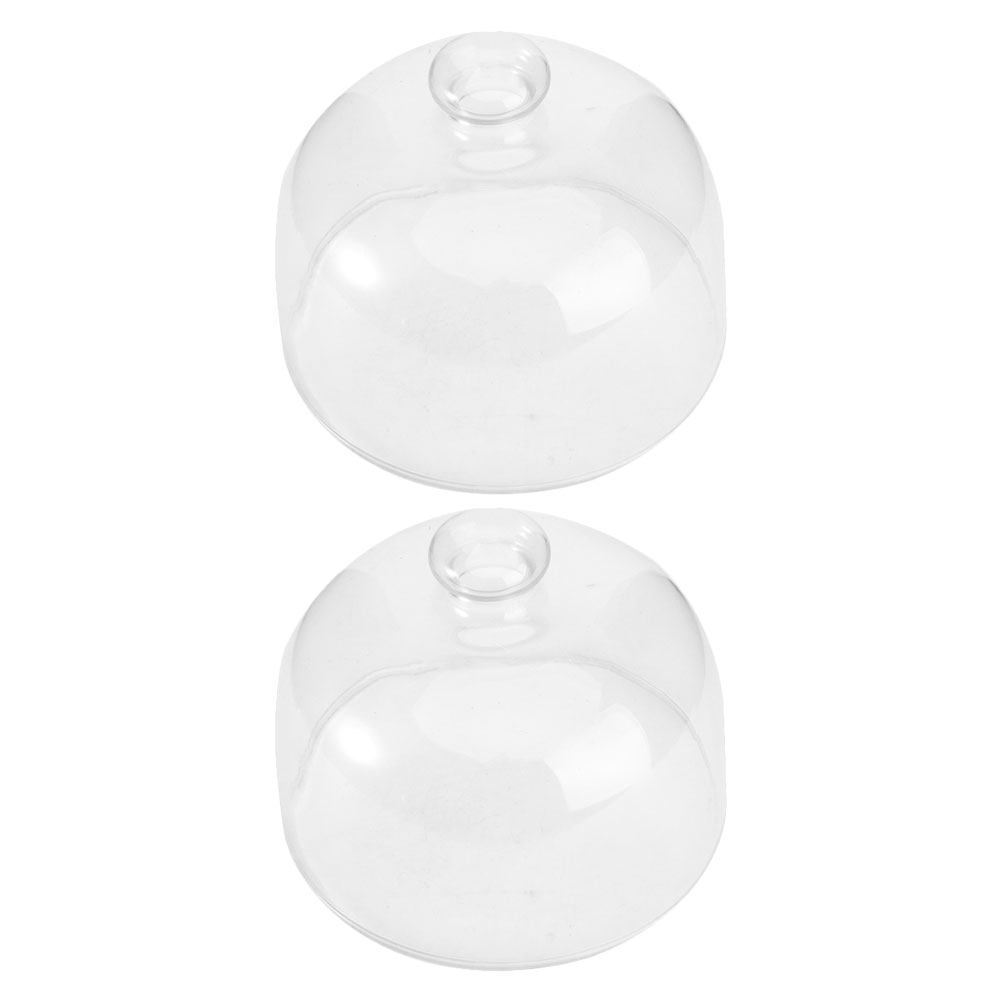 2Pcs Transparent Glass Cake Do - Plastic Dome Clear recension och pris
