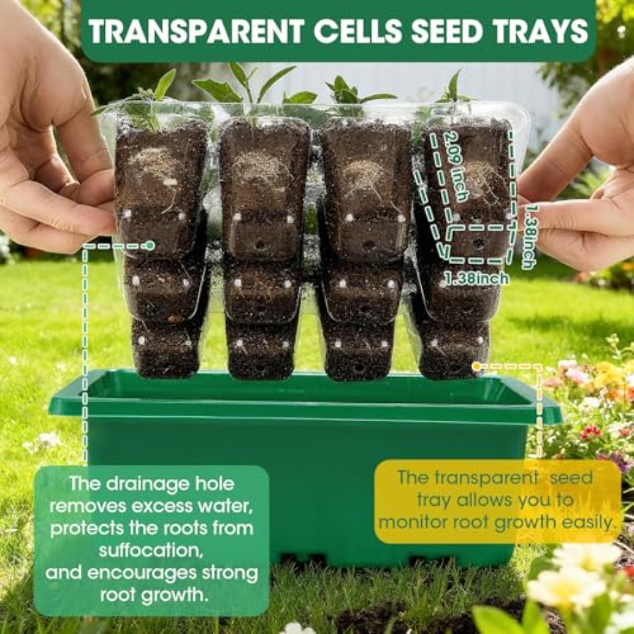 5 Packs Seed Starter Tray with - Humidity Dome Kit recension och pris