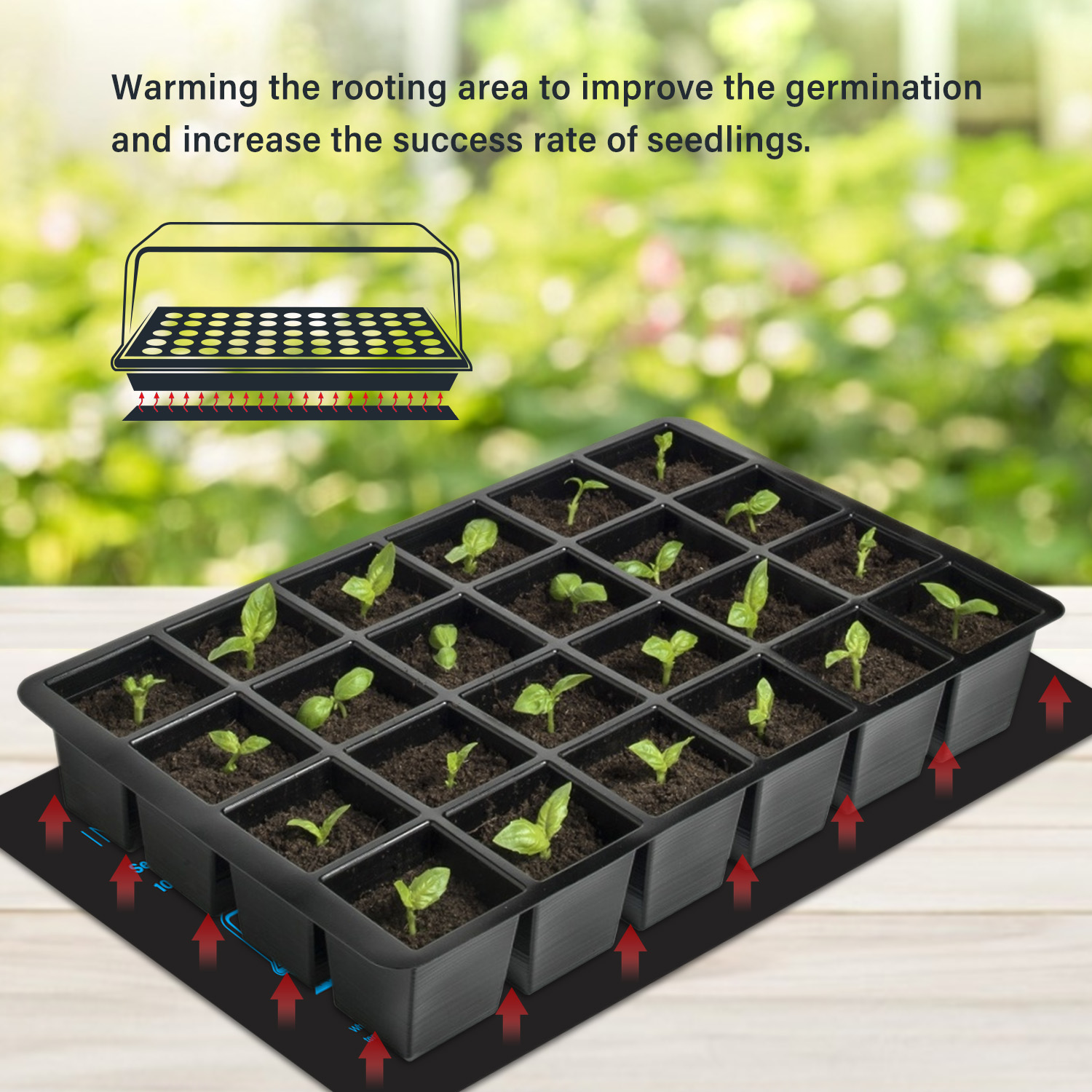 20.75x10CM EU/US/UK/AU Plug Se - Heat Mat Seedling recension och pris