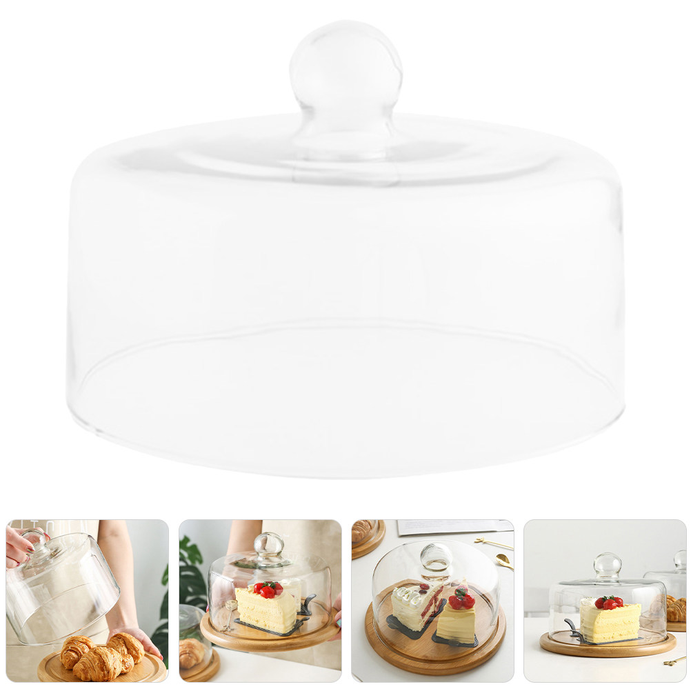 18Cm Transparent Glass Food Co - Plastic Dome Clear recension och pris