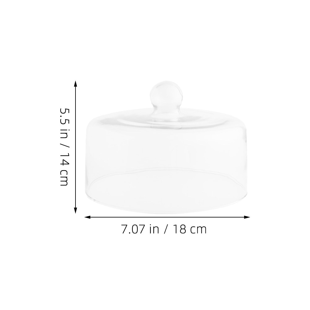 18Cm Transparent Glass Food Co - Plastic Dome Clear recension och pris