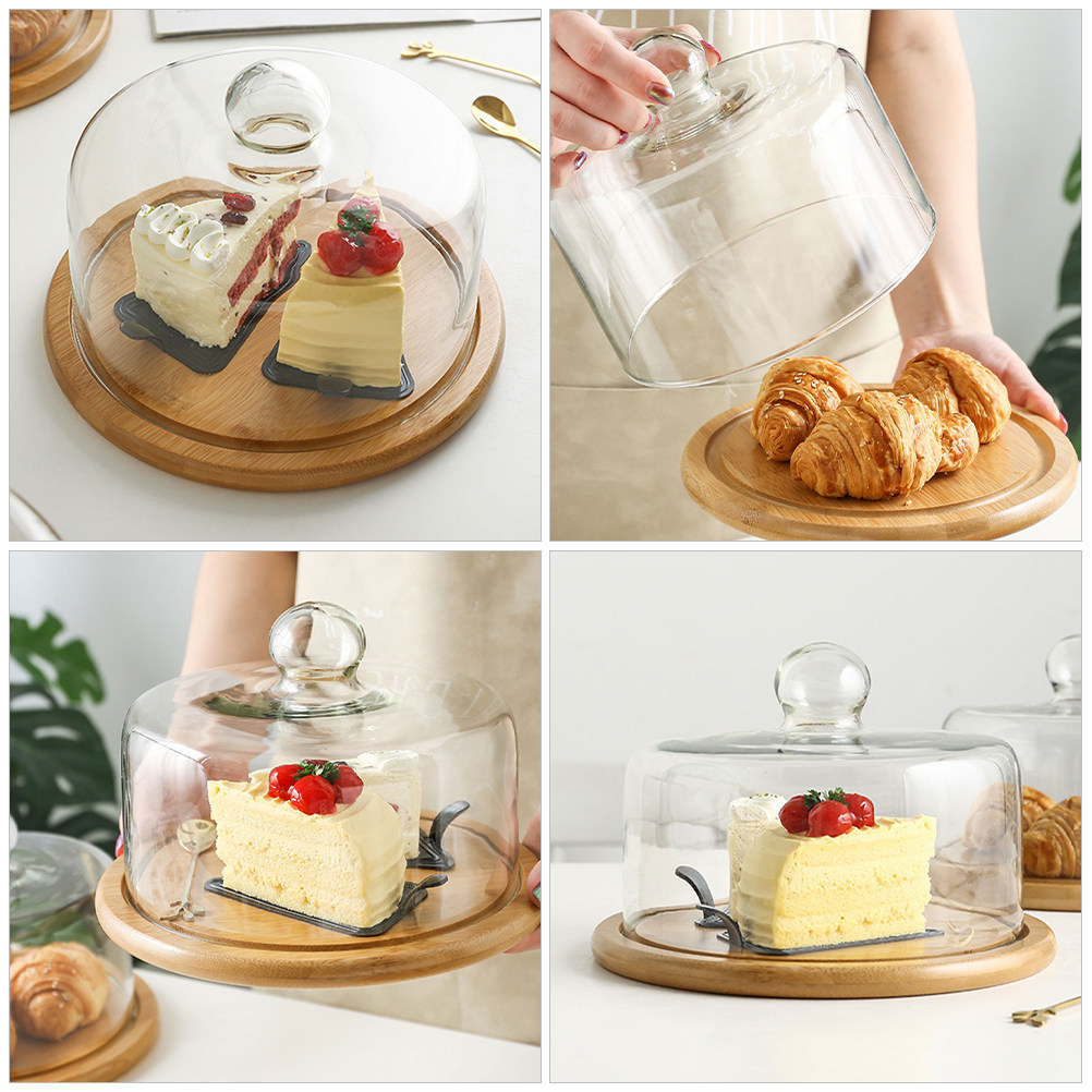 18Cm Transparent Glass Food Co - Plastic Dome Clear recension och pris